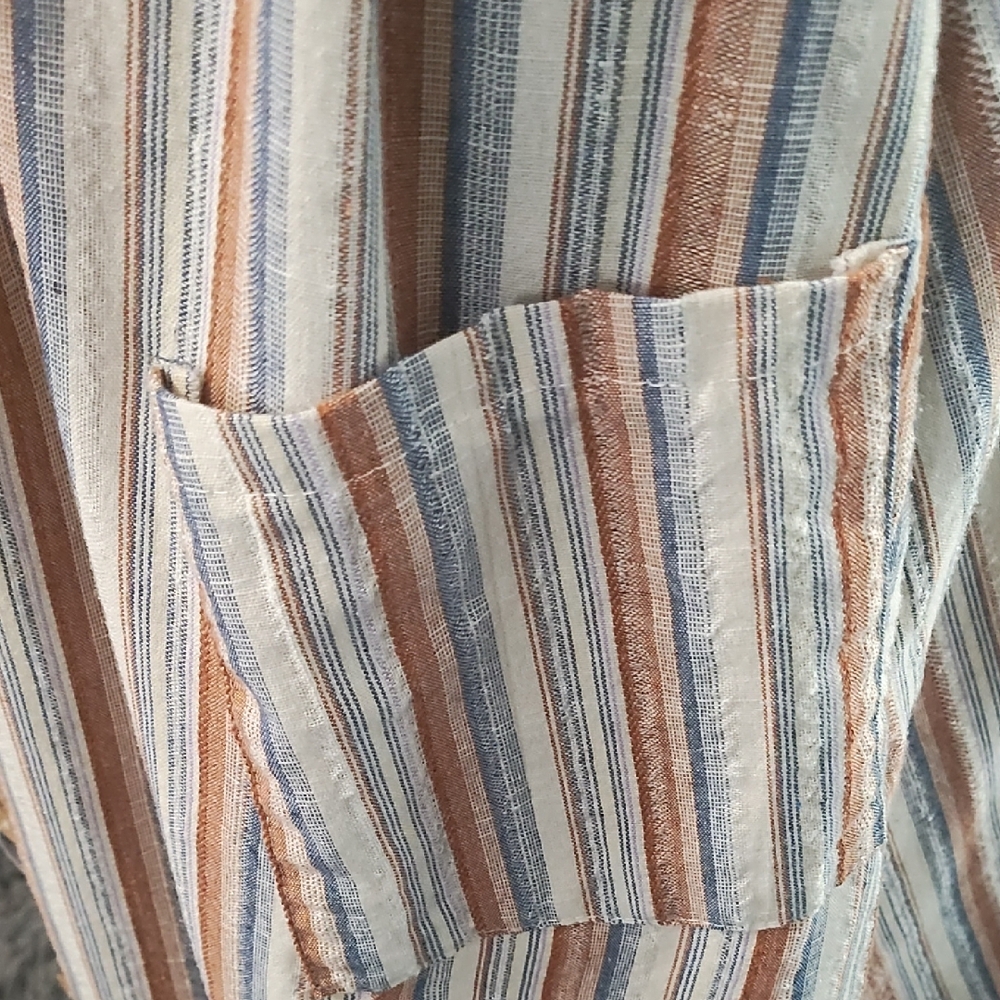 Multi-Color Striped Button-Front Maxi Dress - Picture 3 of 4